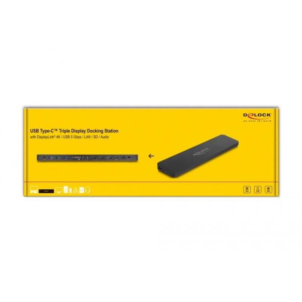 DeLOCK 88050 laptop dock & poortreplicator Docking PCIe Zwart (88050)