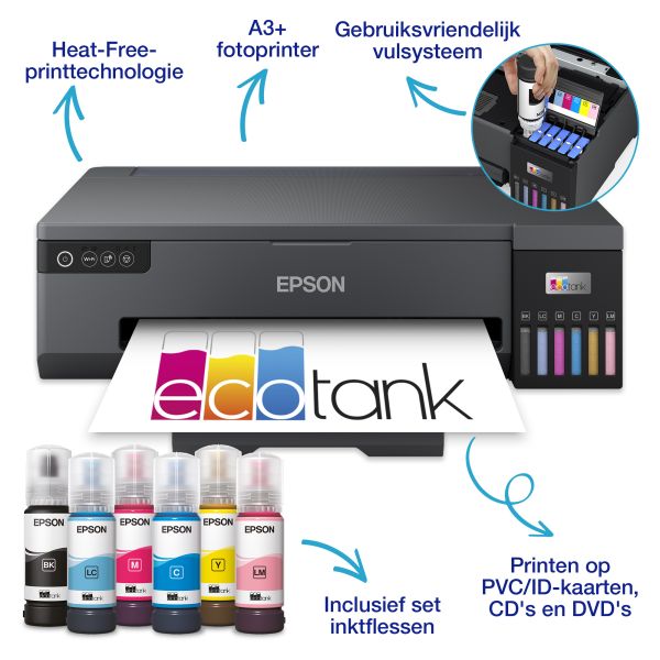 Epson EcoTank ET-18100 A3+ Wi-Fi-fotoprinter met inkttank (C11CK38401) Epson EcoTank ET-18100 A3+ Wi-Fi-fotoprinter met inkttank (C11CK38401)