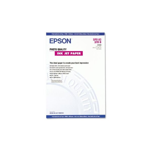 Epson Photo Quality Ink Jet Paper, DIN A3+, 104g/m², 100 Vel (C13S041069)