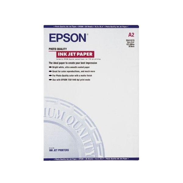 Epson Photo Quality Ink Jet Paper, DIN A2, 102g/m², 30 Vel (C13S041079)