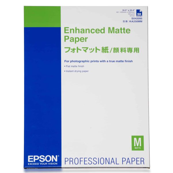 Epson Enhanced Matte Paper, DIN A2, 192g/m², 50 Vel (C13S042095)