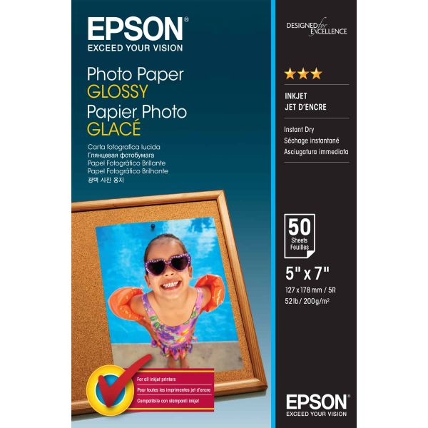Epson Photo Paper Glossy - 13x18cm - 50 Vellen (C13S042545) Epson Photo Paper Glossy - 13x18cm - 50 Vellen (C13S042545)