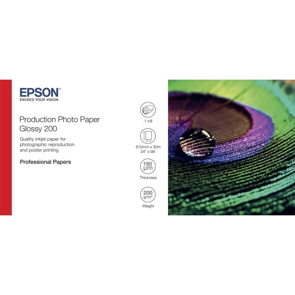 Epson Production Photo Paper Glossy 200 24" x 30m (C13S450371)
