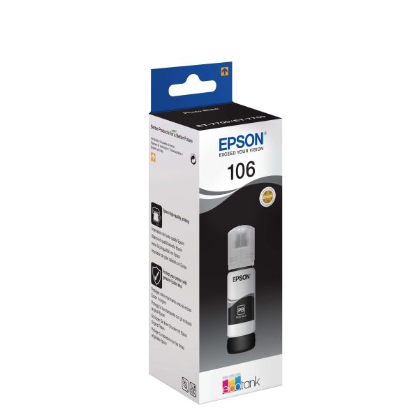 Epson 106 EcoTank Photo Black ink bottle (C13T00R140)