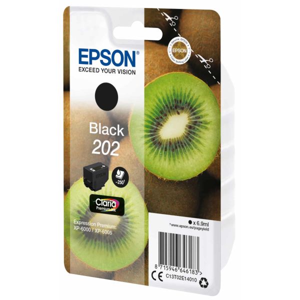 Epson Kiwi Singlepack Black 202 Claria Premium Ink (C13T02E14020)