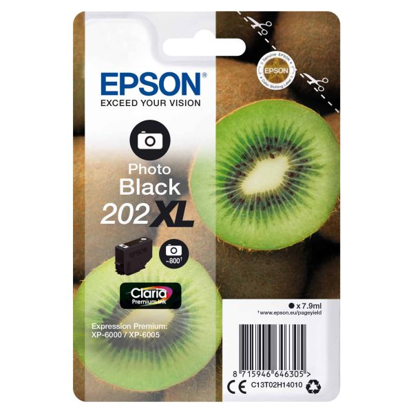 Epson Kiwi Singlepack Photo Black 202XL Claria Premium Ink (C13T02H14010) Epson Kiwi Singlepack Photo Black 202XL Claria Premium Ink (C13T02H14010)