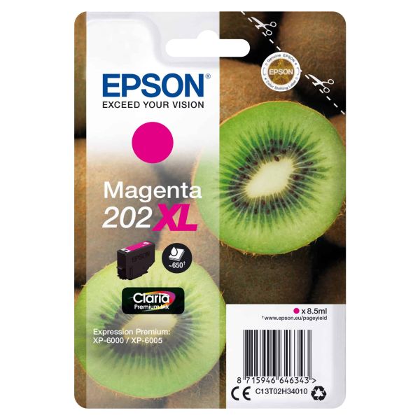 Epson Kiwi Singlepack Magenta 202XL Claria Premium Ink (C13T02H34020) Epson Kiwi Singlepack Magenta 202XL Claria Premium Ink (C13T02H34020)