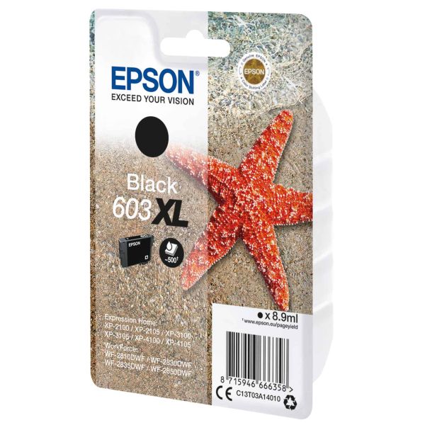 Epson Singlepack Black 603XL Ink (C13T03A14010)