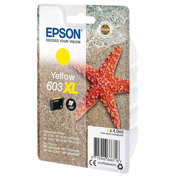 Epson Singlepack Yellow 603XL Ink (C13T03A44020)