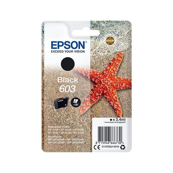 Epson Singlepack Black 603 Ink (C13T03U14020) Epson Singlepack Black 603 Ink (C13T03U14020)