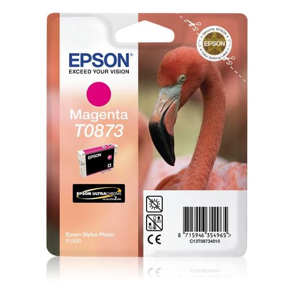 Epson Flamingo inktpatroon Magenta T0873 Ultra Gloss High-Gloss 2 (C13T08734020) Epson Flamingo inktpatroon Magenta T0873 Ultra Gloss High-Gloss 2 (C13T08734020)