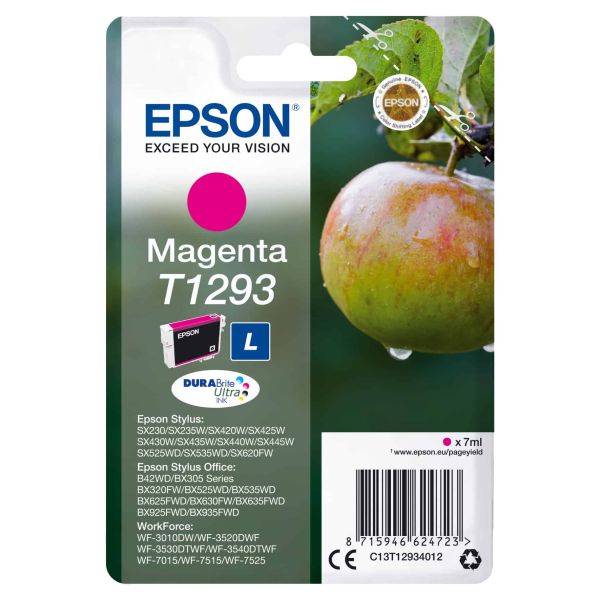 Epson Apple Singlepack Magenta T1293 DURABrite Ultra Ink (C13T12934022)