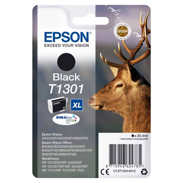 Epson Stag inktpatroon Black T1301 DURABrite Ultra Ink (C13T13014012)