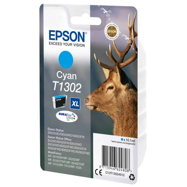 Epson Stag inktpatroon Cyan T1302 DURABrite Ultra Ink (C13T13024012)