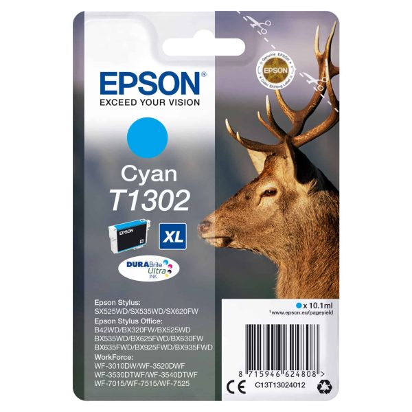 Epson Stag inktpatroon Cyan T1302 DURABrite Ultra Ink (C13T13024012)