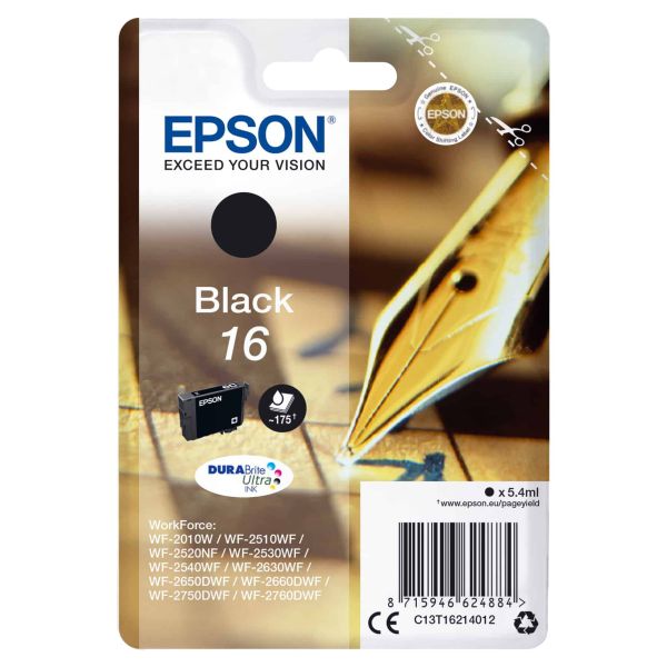 Epson Pen and crossword Singlepack Black 16 DURABrite Ultra Ink (C13T16214022) Epson Pen and crossword Singlepack Black 16 DURABrite Ultra Ink (C13T16214022)