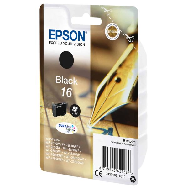 Epson Pen and crossword Singlepack Black 16 DURABrite Ultra Ink (C13T16214022)