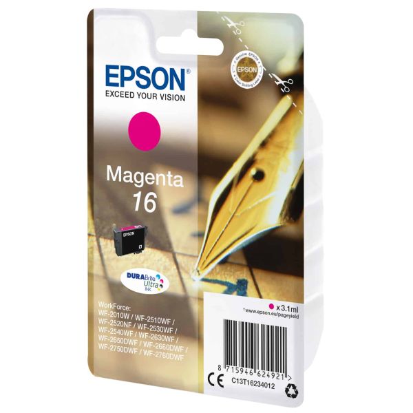 Epson Pen and crossword Singlepack Magenta 16 DURABrite Ultra Ink (C13T16234012)