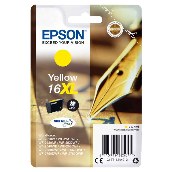 Epson Pen and crossword Singlepack Yellow 16XL DURABrite Ultra Ink (C13T16344012) Epson Pen and crossword Singlepack Yellow 16XL DURABrite Ultra Ink (C13T16344012)