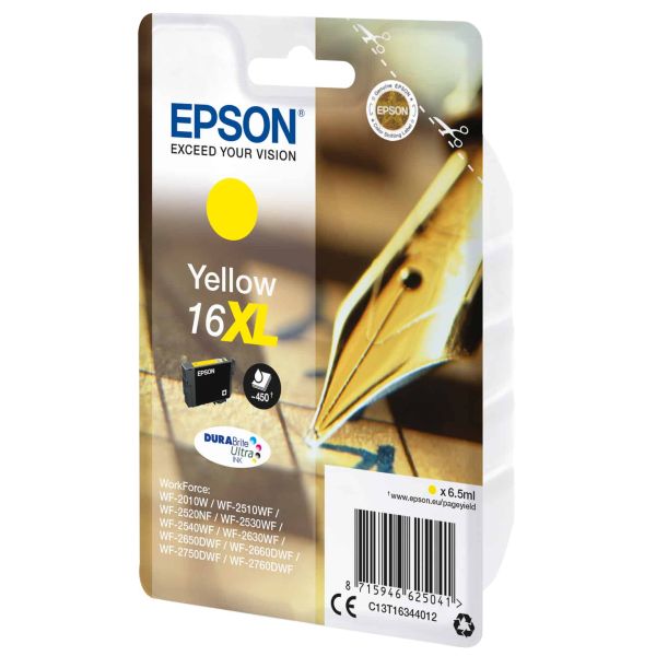 Epson Pen and crossword Singlepack Yellow 16XL DURABrite Ultra Ink (C13T16344012)