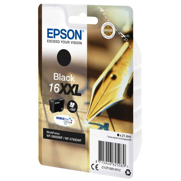 Epson Singlepack Black 16XXL DURABrite Ultra Ink (C13T16814022)