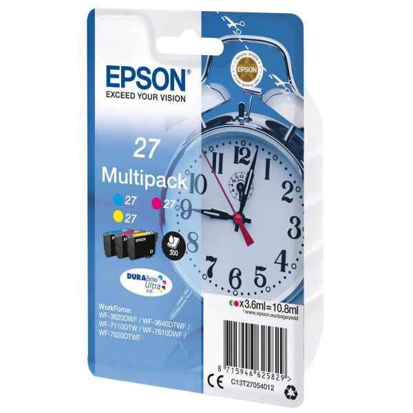 Epson Alarm clock Multipack 3-colour 27 DURABrite Ultra Ink (C13T27054012)