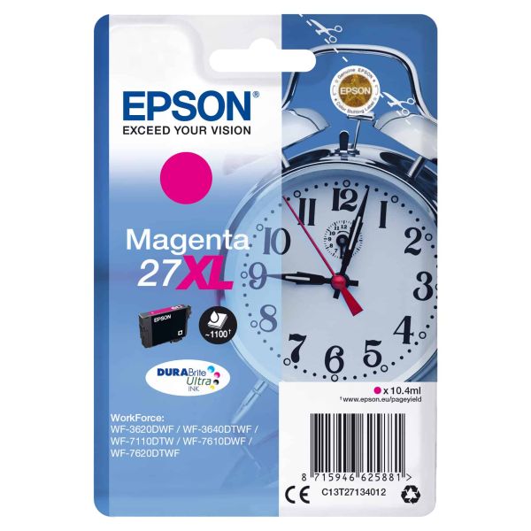 Epson Alarm clock Singlepack Magenta 27XL DURABrite Ultra Ink (C13T27134022) Epson Alarm clock Singlepack Magenta 27XL DURABrite Ultra Ink (C13T27134022)