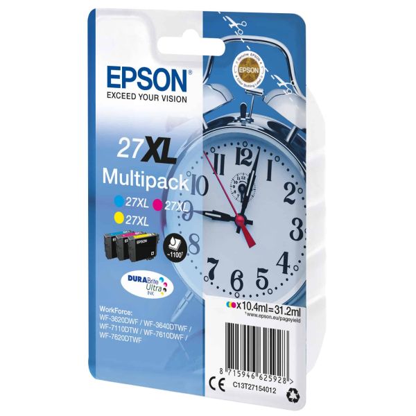 Epson Alarm clock Multipack 3-colour 27XL DURABrite Ultra Ink (C13T27154022)
