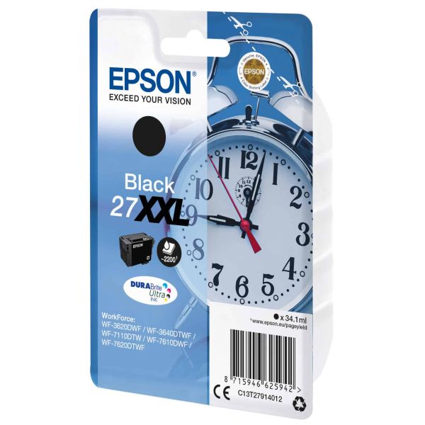 Epson Singlepack Black 27XXL DURABrite Ultra Ink (C13T27914022)