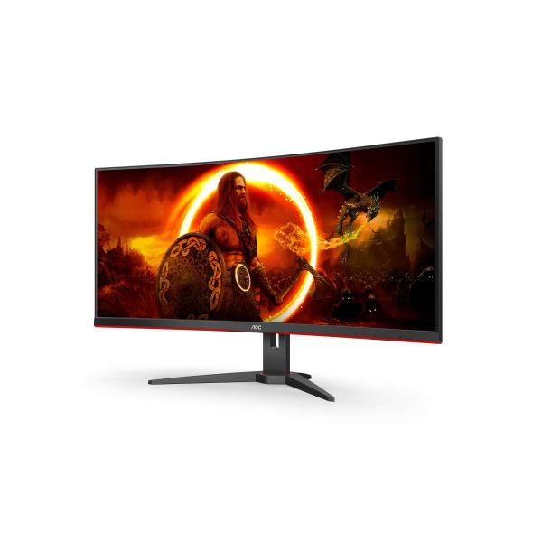 AOC G2 CU34G2XE/BK LED display 86,4 cm (34") 3440 x 1440 Pixels Wide Quad HD LCD Zwart, Rood (CU34G2XE/BK)