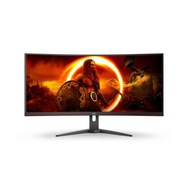 AOC G2 CU34G2XE/BK LED display 86,4 cm (34") 3440 x 1440 Pixels Wide Quad HD LCD Zwart, Rood (CU34G2XE/BK)