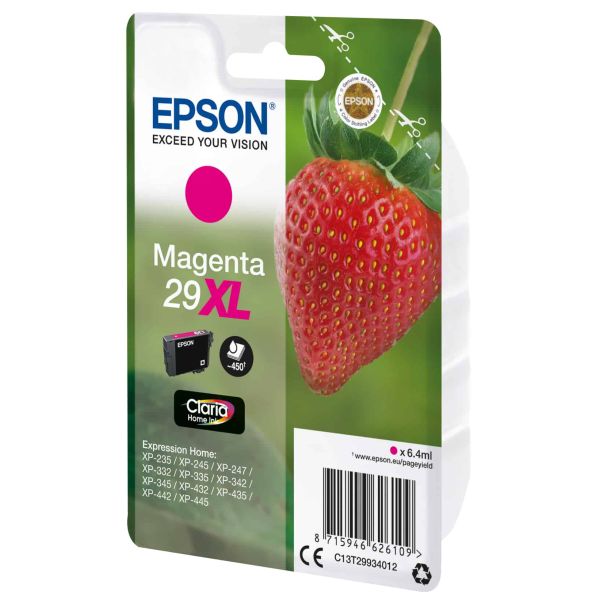 Epson Strawberry Singlepack Magenta 29XL Claria Home Ink (C13T29934012)
