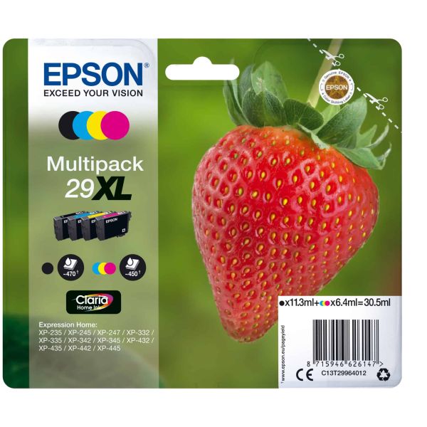 Epson Strawberry Multipack 4-colours 29XL Claria Home Ink (C13T29964012) Epson Strawberry Multipack 4-colours 29XL Claria Home Ink (C13T29964012)