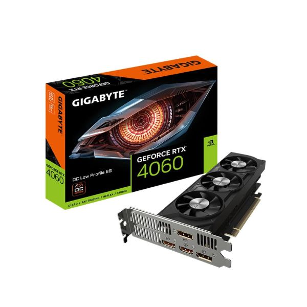 Gigabyte GeForce RTX 4060 OC Low Profile 8G NVIDIA GeForce RTX 4060 8 GB GDDR6 (GV-N4060OC-8GL) Gigabyte GeForce RTX 4060 OC Low Profile 8G NVIDIA GeForce RTX 4060 8 GB GDDR6 (GV-N4060OC-8GL)