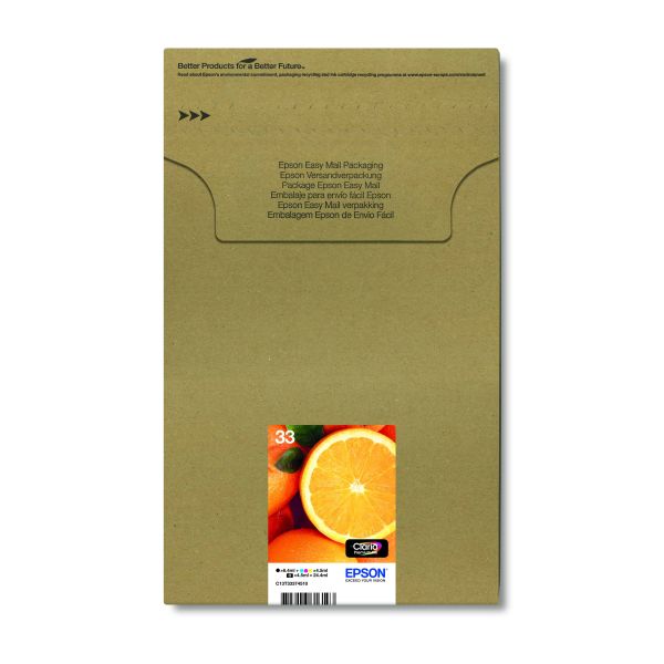 Epson Oranges Multipack 5-colours 33 Claria Premium Ink EasyMail Pack (C13T33374510)
