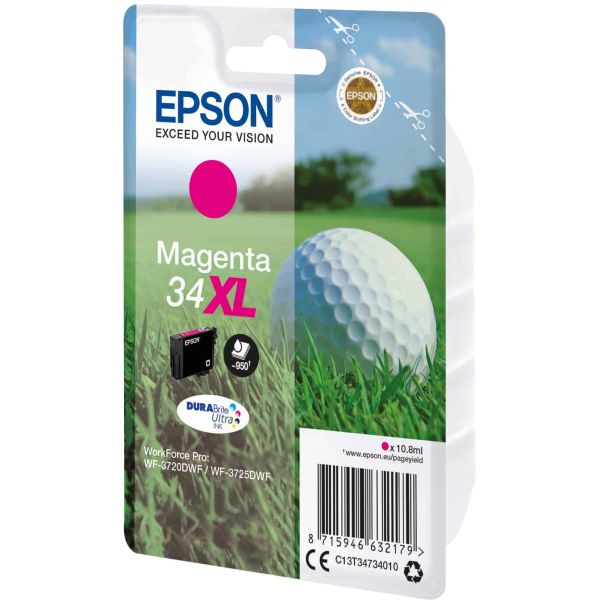 Epson Golf ball Singlepack Magenta 34XL DURABrite Ultra Ink (C13T34734010)