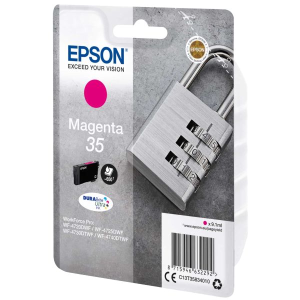 Epson Padlock Singlepack Magenta 35 DURABrite Ultra Ink (C13T35834010)