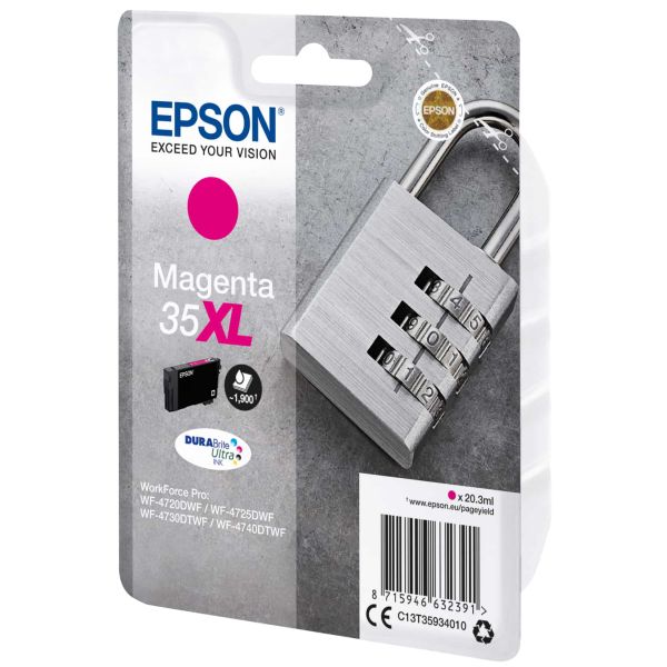 Epson Padlock Singlepack Magenta 35XL DURABrite Ultra Ink (C13T35934010)