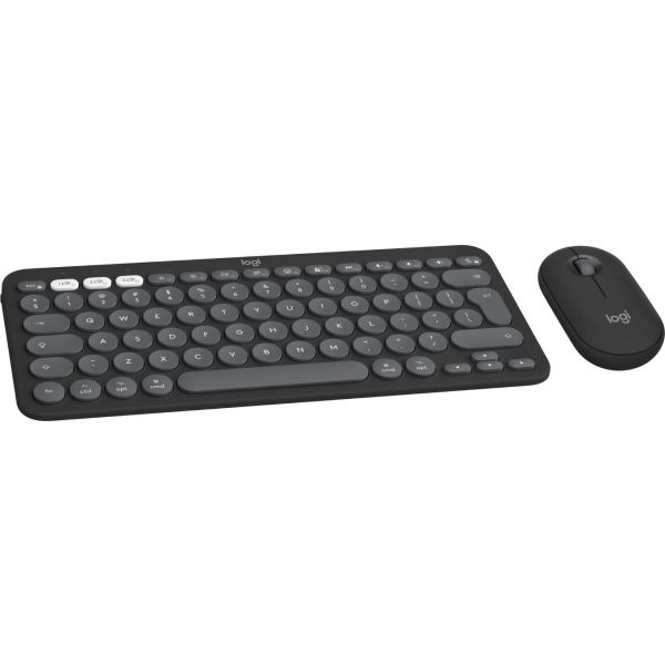 Logitech Pebble 2 Combo for Mac toetsenbord Inclusief muis Universeel RF-draadloos + Bluetooth QWERTY US International Grafiet (920-012244)