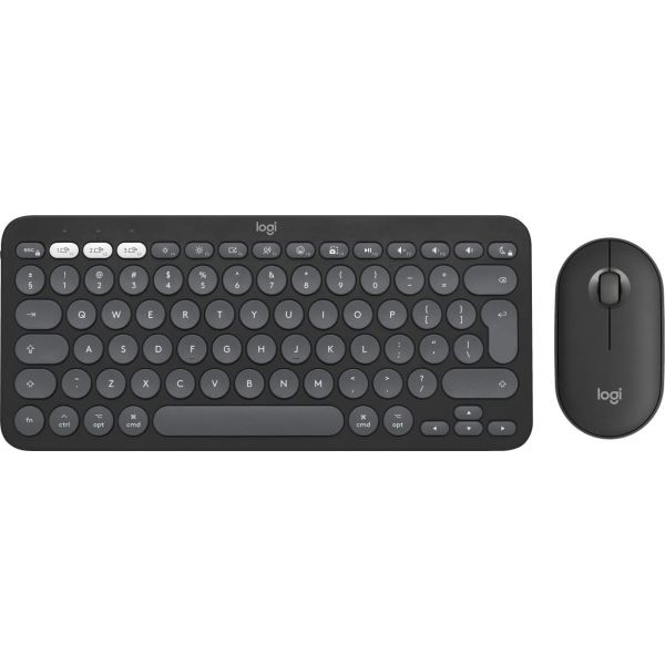Logitech Pebble 2 Combo for Mac toetsenbord Inclusief muis Universeel RF-draadloos + Bluetooth QWERTY US International Grafiet (920-012244) Logitech Pebble 2 Combo for Mac toetsenbord Inclusief muis Universeel RF-draadloos + Bluetooth QWERTY US International Grafiet (920-012244)