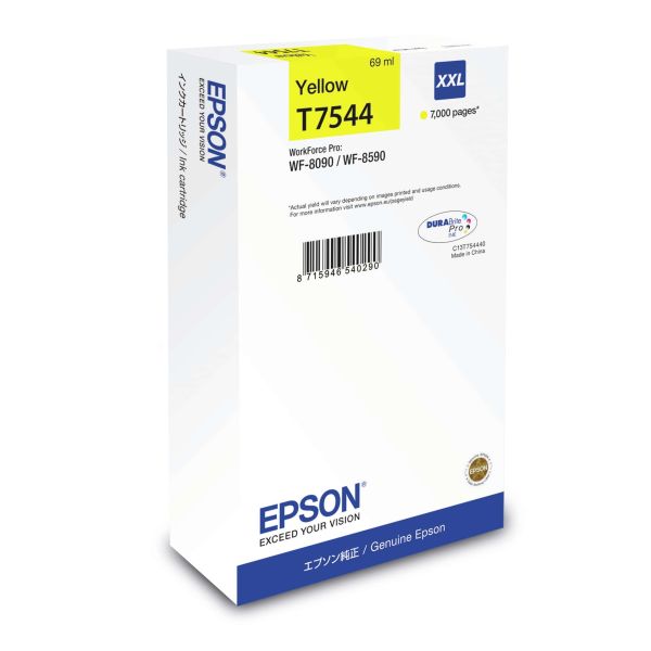 Epson WF-8090 / WF-8590 Ink Cartridge XXL Yellow (C13T754440) Epson WF-8090 / WF-8590 Ink Cartridge XXL Yellow (C13T754440)