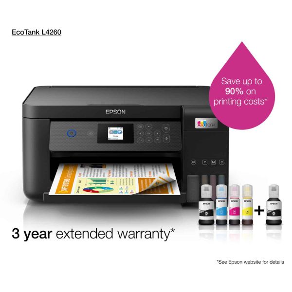 Epson EcoTank L4260 Inkjet A4 5760 x 1440 DPI 33 ppm Wifi (C11CJ63409)