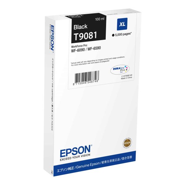 Epson Ink Cartridge XL Black (C13T908140) Epson Ink Cartridge XL Black (C13T908140)