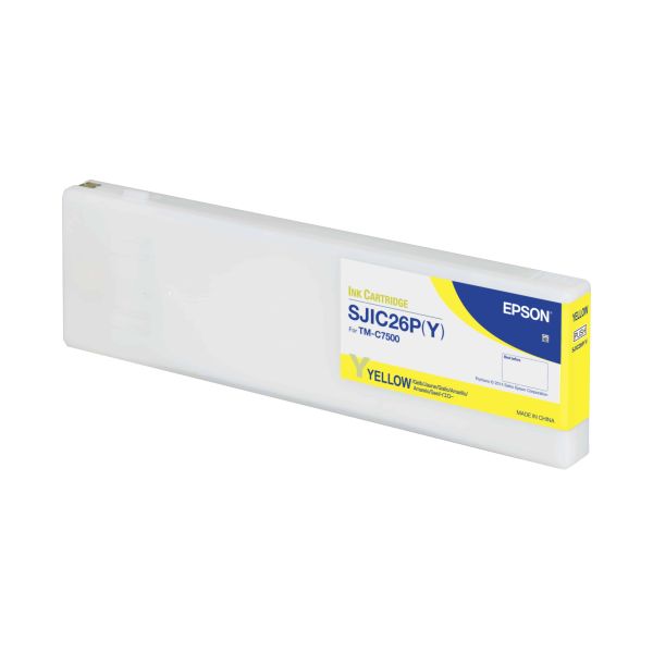 Epson SJIC26P(Y): Ink cartridge for ColorWorks C7500 (Yellow) (C33S020621) Epson SJIC26P(Y): Ink cartridge for ColorWorks C7500 (Yellow) (C33S020621)