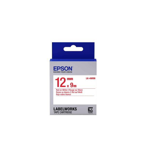 Epson Standard Tape - LK-4WRN Std Red/Wht 12/9 (C53S654011) Epson Standard Tape - LK-4WRN Std Red/Wht 12/9 (C53S654011)