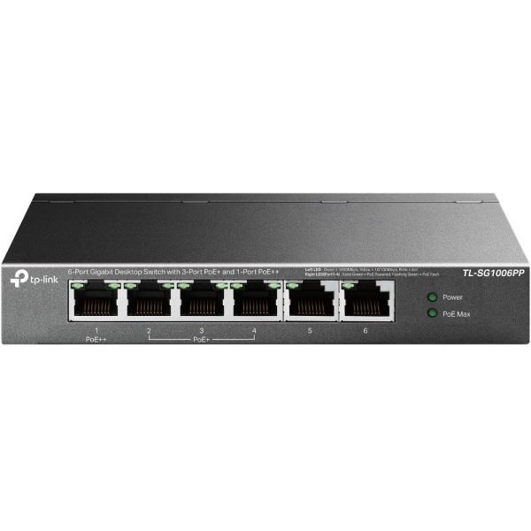 TP-Link TL-SG1006PP 6-Port Gigabit Switch met (TL-SG1006PP)