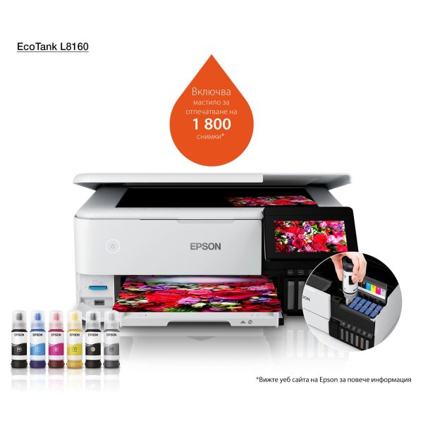 Epson EcoTank L8160 Inkjet A4 5760 x 1440 DPI 32 ppm Wifi (C11CJ20402)