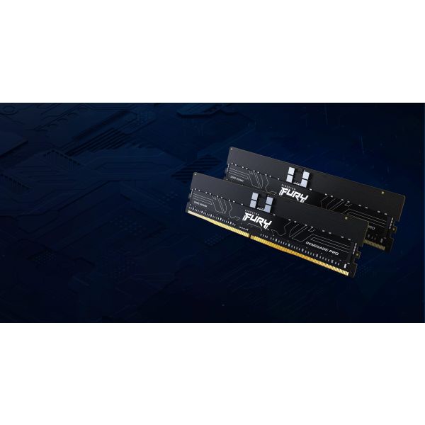 Kingston Technology FURY 64GB 6400MT/s DDR5 ECC Reg CL32 DIMM (set van 4) Renegade Pro EXPO (KF564R32RBEK4-64)