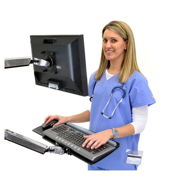 Ergotron LX Wall Mount Keyboard Arm Zilver (45-246-026)