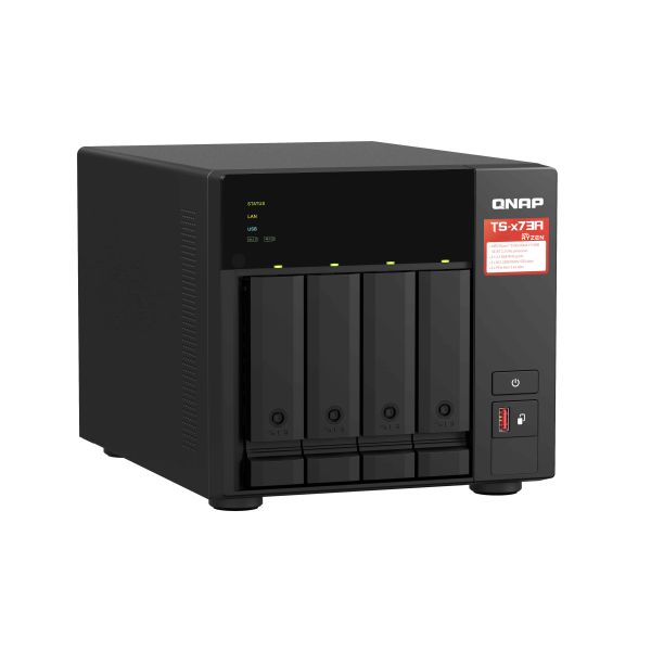 QNAP TS-473A + QSW-1105-5T Bundle Pack NAS Tower Ethernet LAN Zwart V1500B (TSH1677AXURPR732G)